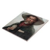 Spanischer Ranchero Cowboy in Old West Saloon Fliese (Seite)