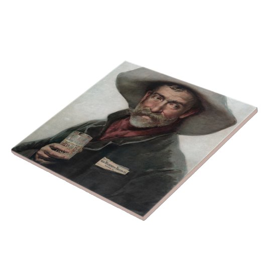 Spanischer Ranchero Cowboy in Old West Saloon Fliese (Seite)