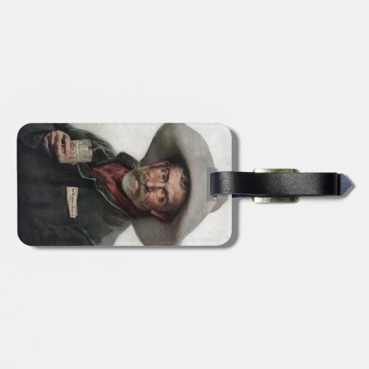 Spanischer Ranchero Cowboy in Old West Saloon Gepäckanhänger (Rückseite horizontal)