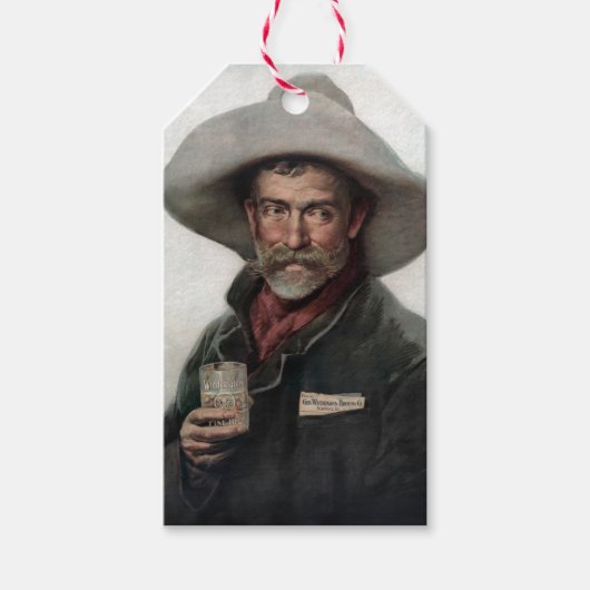 Spanischer Ranchero Cowboy in Old West Saloon Geschenkanhänger (Vorderseite)