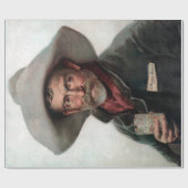 Spanischer Ranchero Cowboy in Old West Saloon Geschenkpapier (Flach)