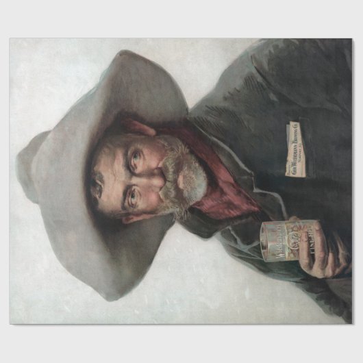 Spanischer Ranchero Cowboy in Old West Saloon Geschenkpapier (Flach)