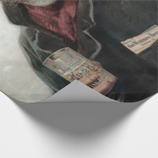 Spanischer Ranchero Cowboy in Old West Saloon Geschenkpapier (Ecke)