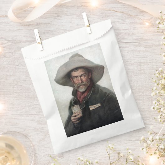 Spanischer Ranchero Cowboy in Old West Saloon Geschenktütchen (Ausgeschnitten)