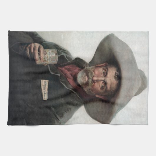 Spanischer Ranchero Cowboy in Old West Saloon Geschirrtuch (Horizontal)