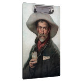 Spanischer Ranchero Cowboy in Old West Saloon Klemmbrett (Rechts)