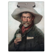 Spanischer Ranchero Cowboy in Old West Saloon Klemmbrett (Vorderseite)