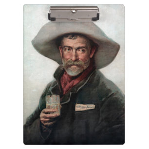 Spanischer Ranchero Cowboy in Old West Saloon Klemmbrett