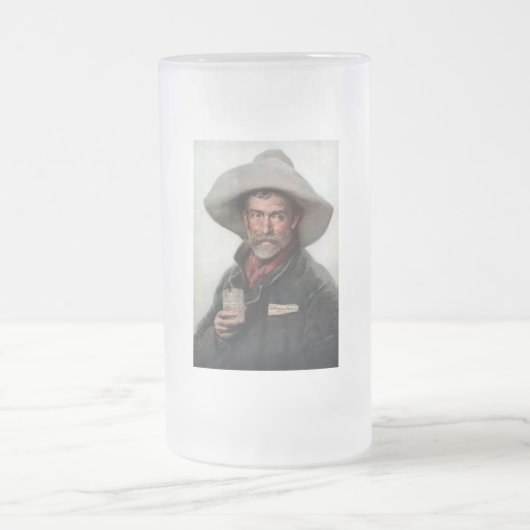 Spanischer Ranchero Cowboy in Old West Saloon Mattglas Bierglas (Mittel)