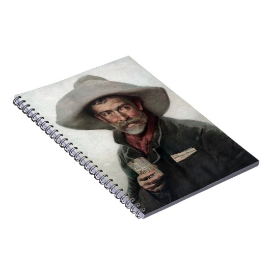 Spanischer Ranchero Cowboy in Old West Saloon Notizblock (Rechte Seite)