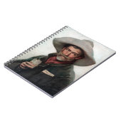 Spanischer Ranchero Cowboy in Old West Saloon Notizblock (Linke Seite)