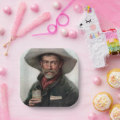 Spanischer Ranchero Cowboy in Old West Saloon Pappteller (Party)