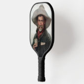 Spanischer Ranchero Cowboy in Old West Saloon Pickleball Schläger (Links)