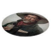 Spanischer Ranchero Cowboy in Old West Saloon Schneidebrett (Ecke)