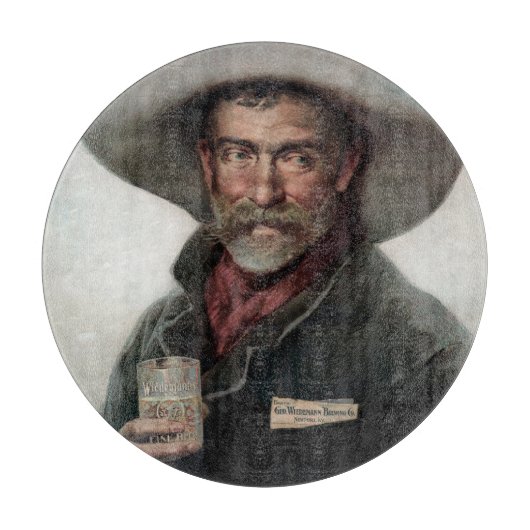 Spanischer Ranchero Cowboy in Old West Saloon Schneidebrett (Vorderseite)