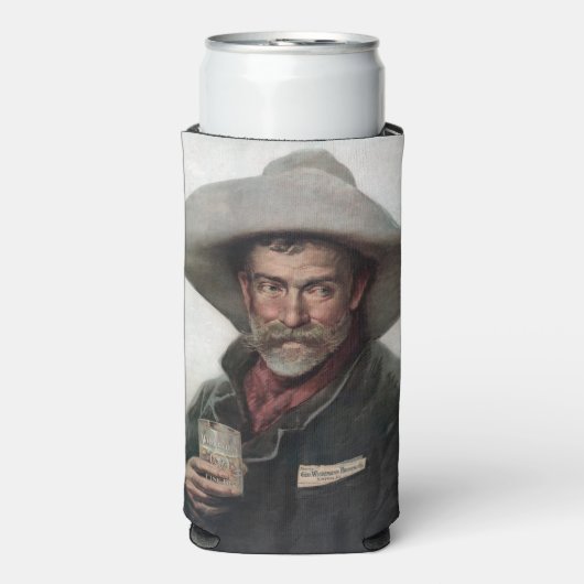 Spanischer Ranchero Cowboy in Old West Saloon Selters Dosenkühler (Seltzer Vorderseite)
