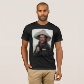 Spanischer Ranchero Cowboy in Old West Saloon T-Shirt (Vorne ganz)