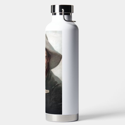 Spanischer Ranchero Cowboy in Old West Saloon Trinkflasche (links)