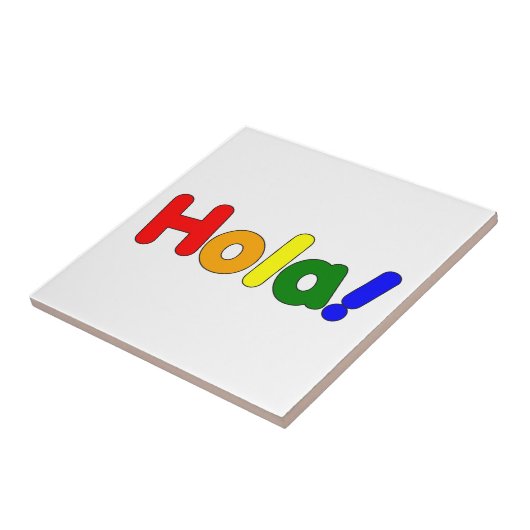 Spanischer Regenbogen hallo: Espanol Iris Hola Fliese (Seite)