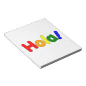 Spanischer Regenbogen Hallo Espanol Iris Hola Notizblock (angewinkelt)