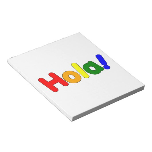 Spanischer Regenbogen Hallo Espanol Iris Hola Notizblock (angewinkelt)