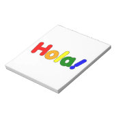 Spanischer Regenbogen Hallo Espanol Iris Hola Notizblock (Rotiert)