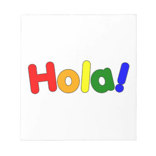Spanischer Regenbogen Hallo Espanol Iris Hola Notizblock