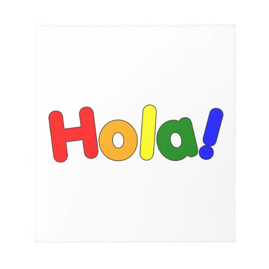 Spanischer Regenbogen Hallo Espanol Iris Hola Notizblock (Vorderseite)