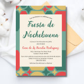 Spanischer Retro Festive Fiesta Nochebuena Weihnac Einladung