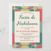 Spanischer Retro Festive Fiesta Nochebuena Weihnac Einladung (Vorderseite)