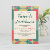 Spanischer Retro Festive Fiesta Nochebuena Weihnac Einladung (Stehend Vorderseite)