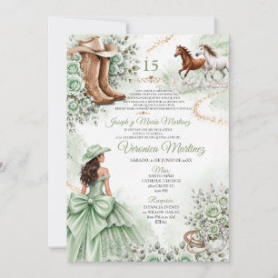 Spanischer Salbei Grün Floral Prinzessin Western 1 Einladung