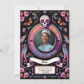 Spanischer Schädel unserer Dame Guadalupe Einladung (Vorderseite)