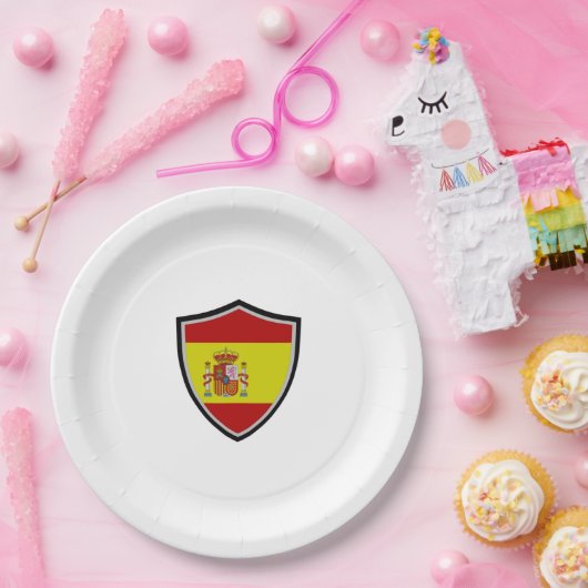 Spanischer Schildschild Pappteller (Party)