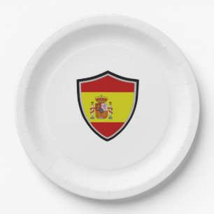 Spanischer Schildschild Pappteller