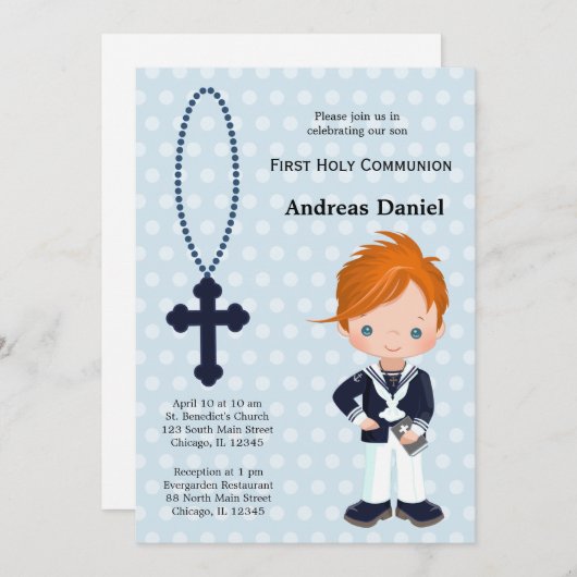 Spanischer Seefahrer Einladung (Vorne/Hinten)