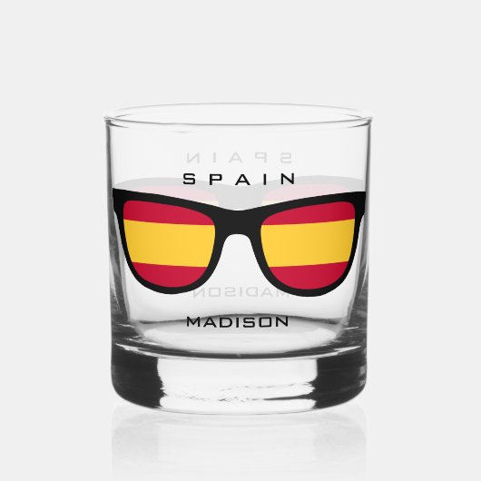 Spanischer Shades-individuelle Name Whiskyglas (Vorderseite)