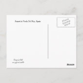 Spanischer Sonnenuntergang Postkarte (Rückseite)