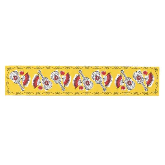 Spanischer Souvenirs Border Table Runner 16 X 90 Mittelgroßer Tischläufer (Horizontal)