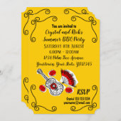 Spanischer Souvenirs Corners Vordertext Einladung (Vorne/Hinten)