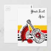 Spanischer Souvenirs - Klassischer Striptext Postkarte (Vorne/Hinten)