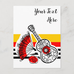Spanischer Souvenirs - Klassischer Striptext Postkarte