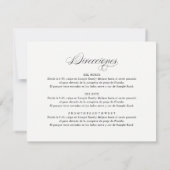 Spanischer Sprachausweis und Empfang Einladung (Rückseite)