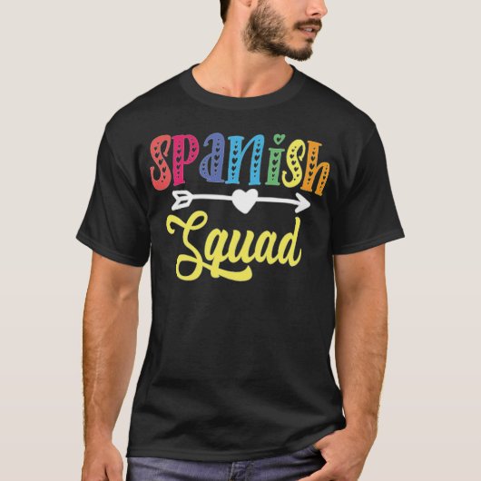 Spanischer Squad Lehrer beste Freunde Hobbys & Swe T-Shirt (Vorderseite)