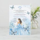 Spanischer Staubblauer Prinzessin Schmetterling Bo Einladung (Stehend Vorderseite)