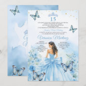 Spanischer Staubblauer Prinzessin Schmetterling Bo Einladung (Vorne/Hinten)