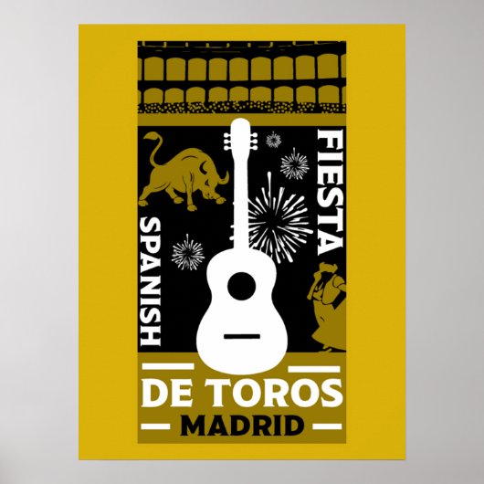 Spanischer Stierkampf Corrida De Toros Poster (Vorne)
