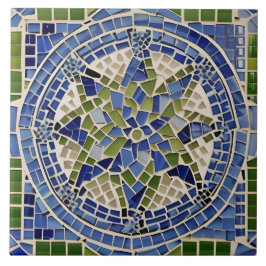 Spanischer Stil Simulated Mosaic Blau und Grün Fliese