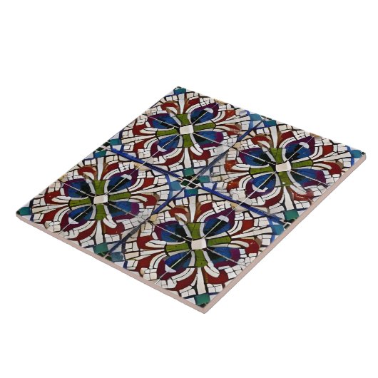 Spanischer Stil Simulated Mosaic Blue Red Green Fliese (Seite)