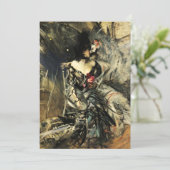 Spanischer Tänzer an den Rouge-Einladungen Einladung (Stehend Vorderseite)